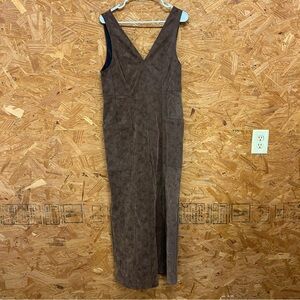 We The Free Free People - Nico Faux Suede One-Piece Overall Shaved Chocolate S